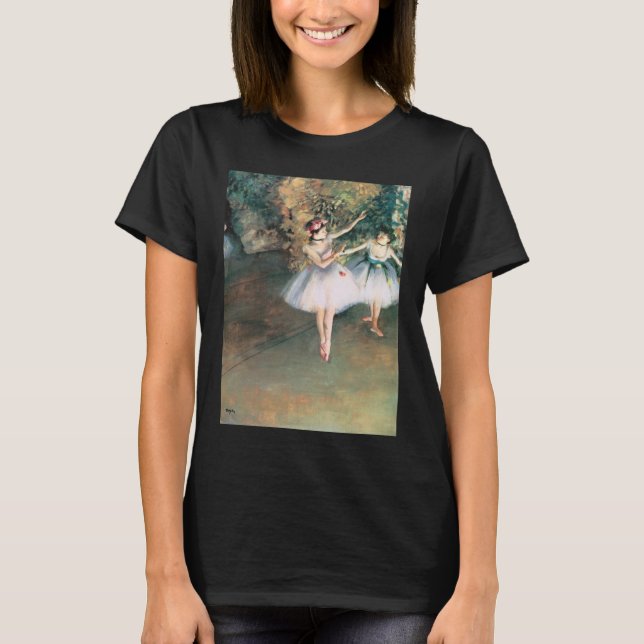 Zwei Tänzer auf einer Bühne von Edgar Degas, Vinta T-Shirt (Vorderseite)