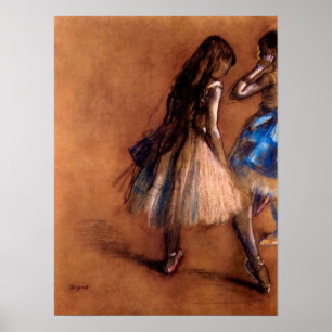 Zwei Tänzer durch Edgar Degas Poster