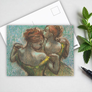 Zwei Tänzer, halb lang, Degas Art Postkarte