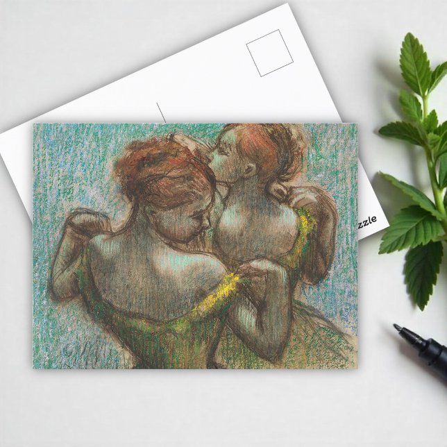 Zwei Tänzer, halb lang, Degas Art Postkarte (Von Creator hochgeladen)