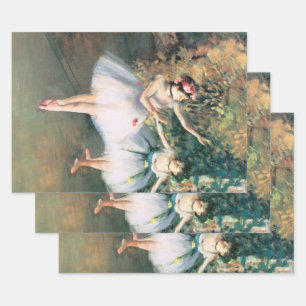 Zwei Tänzerinnen auf einer Bühne von Edgar Degas,  Geschenkpapier Set