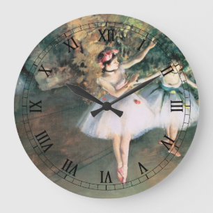 Zwei Tänzerinnen auf einer Bühne von Edgar Degas,  Große Wanduhr