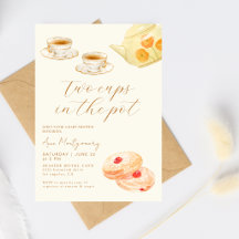 Zwei Tassen in einem Topf Zwillings-Teeparty-Baby-