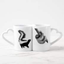 Zwei Tassen zusammen - Stinktier und Sloth
