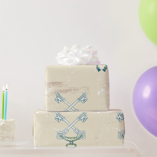 Zwei Tasten zum Zusammenpacken von Papier Geschenkpapier