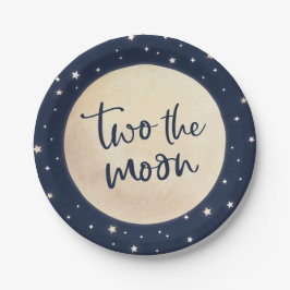 Zwei Teller der Moon Birthday Party