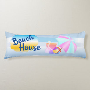 Zwei Themen Blau und Rosa Beach House Kissen
