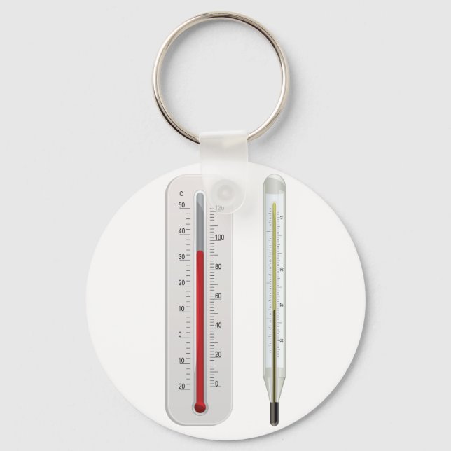 Zwei Thermometer-Schlüsselanhänger Schlüsselanhänger (Vorderseite)
