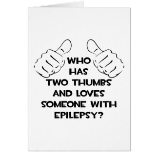 Zwei Thumbs und Lieben Jemand mit Epilepsie