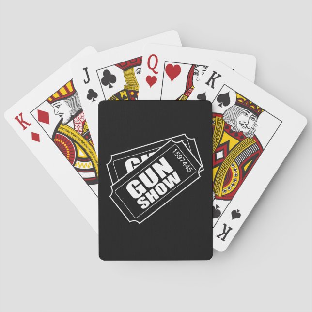 Zwei Tickets für die Gun Show Spielkarten (Rückseite)