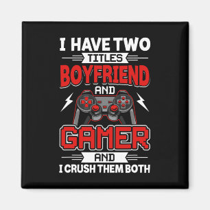 Zwei Titel Boyfriend und Gamer Video Gamer Ga Magnet
