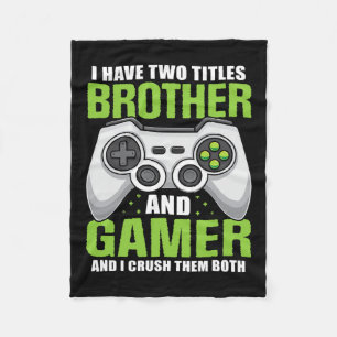 Zwei Titel Bruder Gamer Funny Video Game Boy Fleecedecke