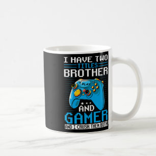 Zwei Titel Bruder Gamer Funny Video Game Boy Kaffeetasse