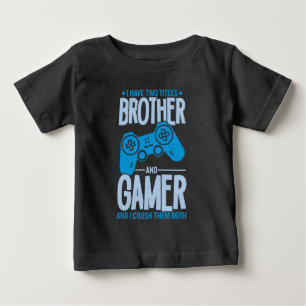 Zwei Titel Brüder und Gamer zerquetschen Baby T-shirt