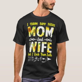 Zwei Titel Mama und Ehefrau Beste Ehefrau Mutterta T-Shirt