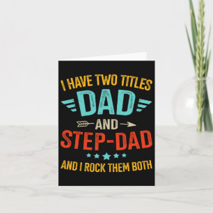 Zwei Titel Step Bonus Vater Vathers Day Birthday C Karte