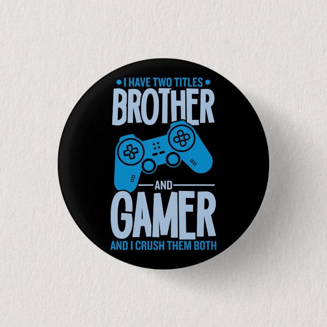 Zwei Titel zerquetschen Bruder und Gamer Button (Vorderseite)