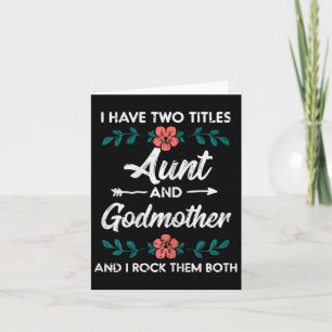 Zwei Titeln Tante Godmutter Mütter Tag Tante Karte