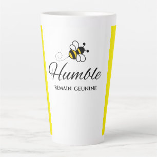 ZWEI-TON BLEIB BEE BESCHEIDEN WEISS GELB KERAMIK MILCHTASSE