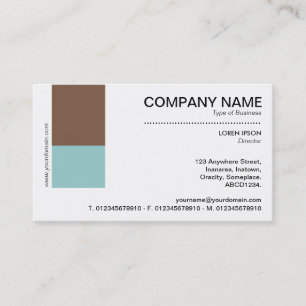 Zwei Ton-Deko - braun und blau grün Visitenkarte