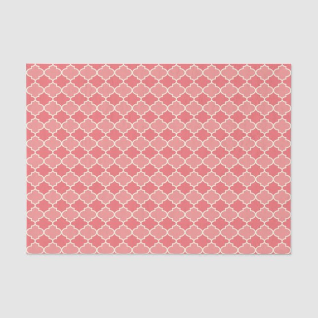 Zwei-Ton rosa marokkanisches Gitter-Seidenpapier Seidenpapier (Vorderseite)