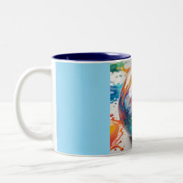 Zwei-Ton-Tasse, 325ml (Marmor-13) Zweifarbige Tasse
