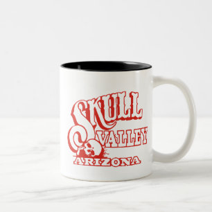 Zwei Ton-Tasse mit Schädel-Tal, Arizona-Logo Zweifarbige Tasse