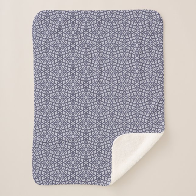 Zwei-Tone Abstrakt Geometric Lila Sherpadecke (Vorderseite)