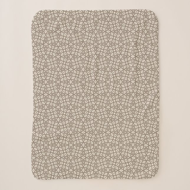 Zwei-Tone-Abstrakte geometrische Taupe Sherpadecke (Vorderseite)