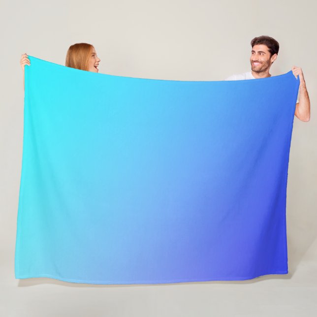 Zwei tone blaue Farbkombination Fleecedecke (Beispiel)