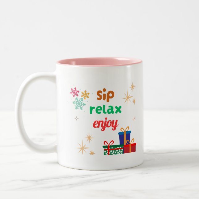 Zwei Töne Classic Coffee Tasse, 11 oz Zweifarbige Tasse (Links)
