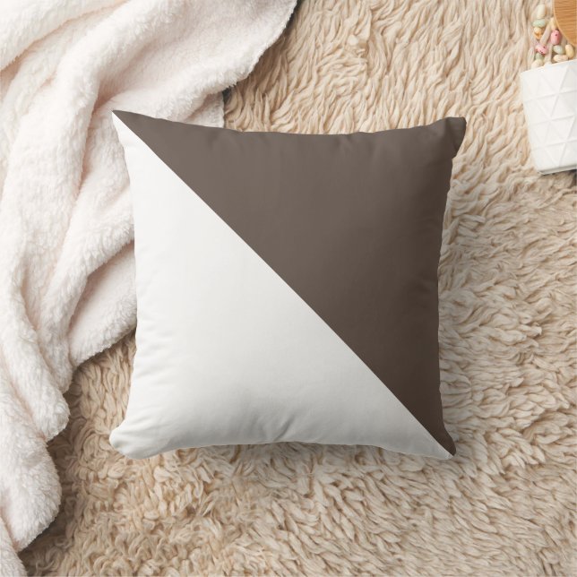 Zwei Tone-Diagonal-Braunwurfkissen Kissen (Decke)