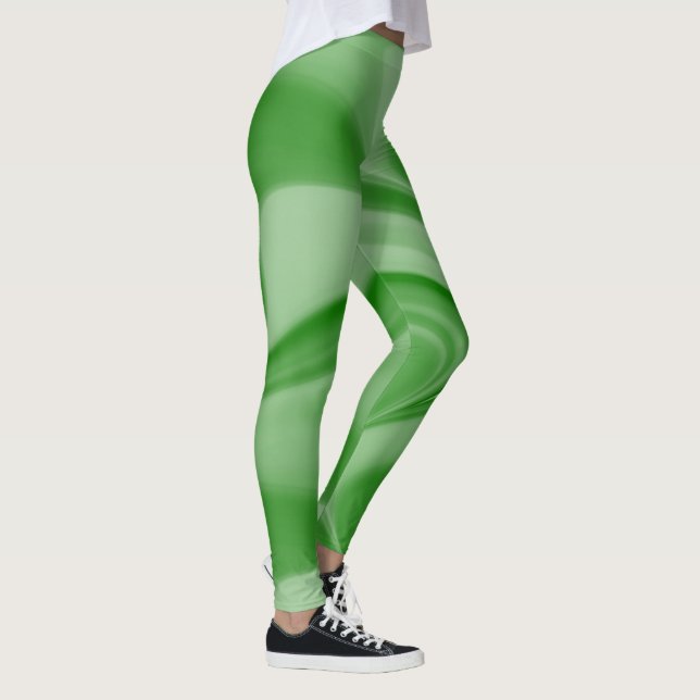 Zwei Tone Emerald Swirl Leggings (Rechts)