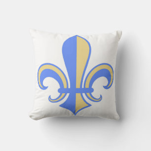 Zwei Tone Fleur-de-Lis reversible Kissen
