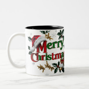 Zwei-Tone Frohe Weihnachtsfeier - Feiertag Zweifarbige Tasse