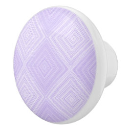 Zwei tone geometrische Diamantlilac, Lila und weiß Keramikknauf