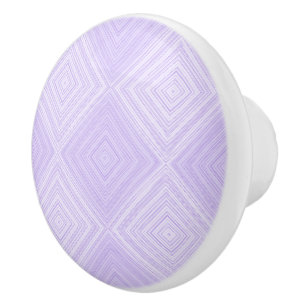 Zwei tone geometrische Diamantlilac, Lila und weiß Keramikknauf
