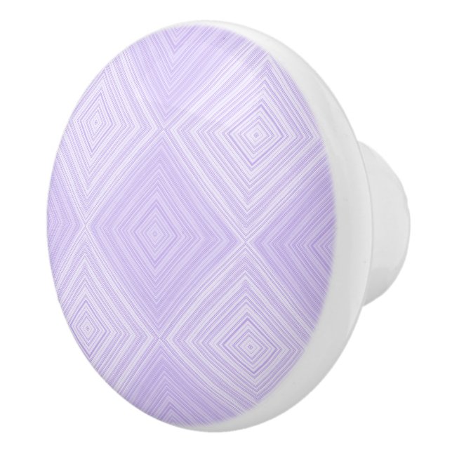 Zwei tone geometrische Diamantlilac, Lila und weiß Keramikknauf (Rechts)