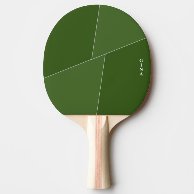 Zwei Tone Green Ping Pong Paddle Personalisiert Tischtennis Schläger (Vorderseite)