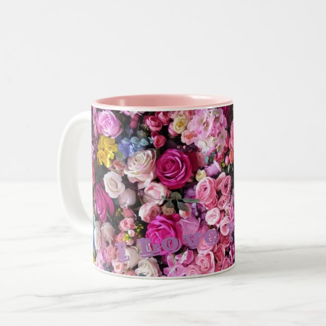 Zwei-Tone-Lieben-Tasse Zweifarbige Tasse (Vorderseite Links)