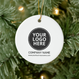 Zwei-Tone-Logo für personalisierte Unternehmenswer Keramik Ornament