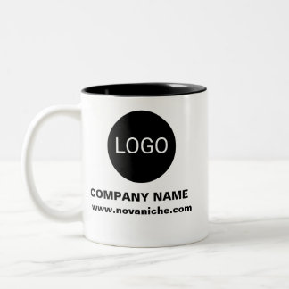 Zwei-Tone-Logo für personalisierte Unternehmenswer Zweifarbige Tasse