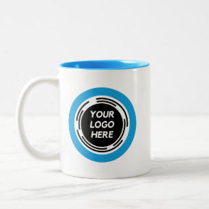 Zwei-Tone-Logo für personalisierte Unternehmenswer Zweifarbige Tasse