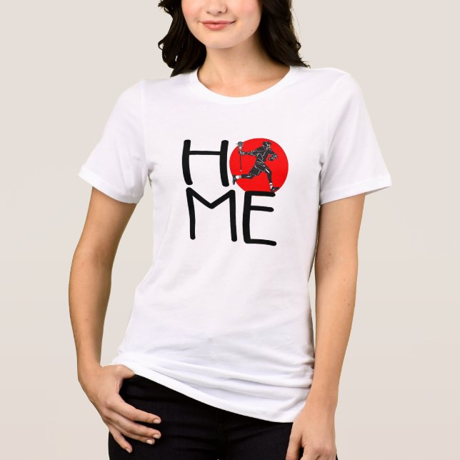 Zwei Töne Männer-Frauen-Lacrosse Grafik-T-Shirt, C Tri-Blend Shirt (Vorderseite)