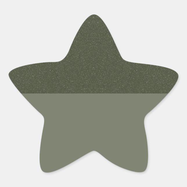 Zwei-Tone-Moss-Star-Sticker - individuell anpassba Stern-Aufkleber (Vorderseite)