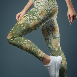 Zwei-Tone Pimpernel Yellow & Green William Morris Leggings