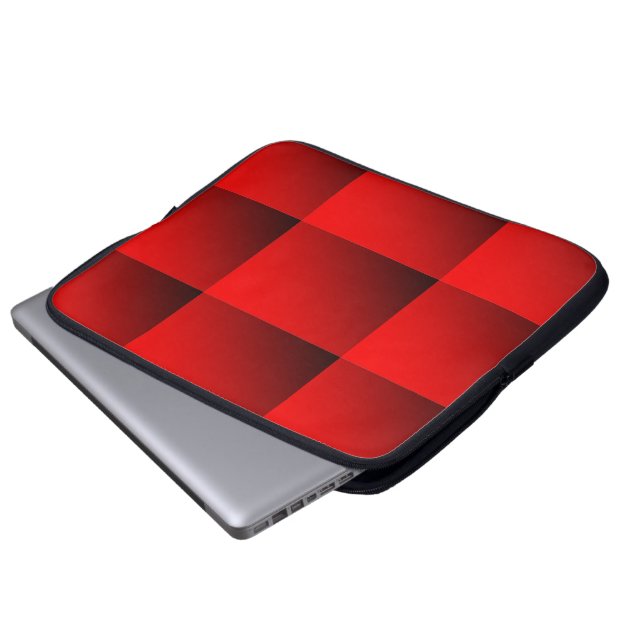 Zwei Tone Red Laptop Sleeve (Vorne Knopf)
