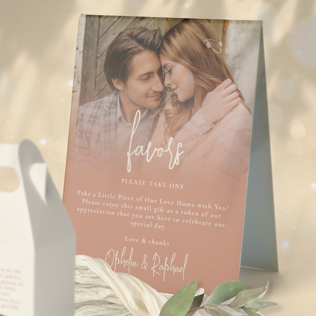 Zwei-Tone-Reversible Favoriten Hochzeit Tischaufsteller (Dual tone. Display either way, the opposite colorway is on the other side)