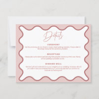 Zwei tone rosa wavy Border Details Umschließkarte
