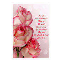 Zwei tone Rose Helen Keller Quote Akryllische Kuns